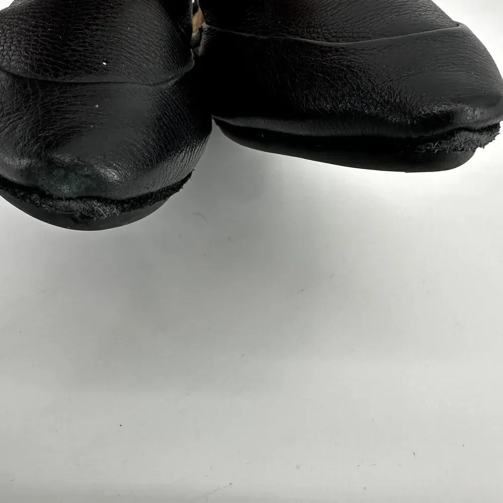Yosi Samra Skyler Leather Loafer Shoes Slip On Pointed Toe Lightweight Black 7